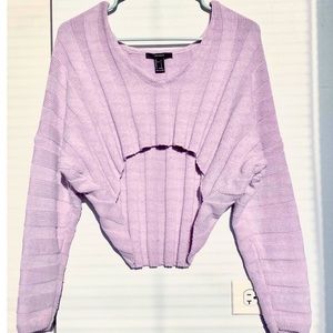 Lavender Cropped Sweater